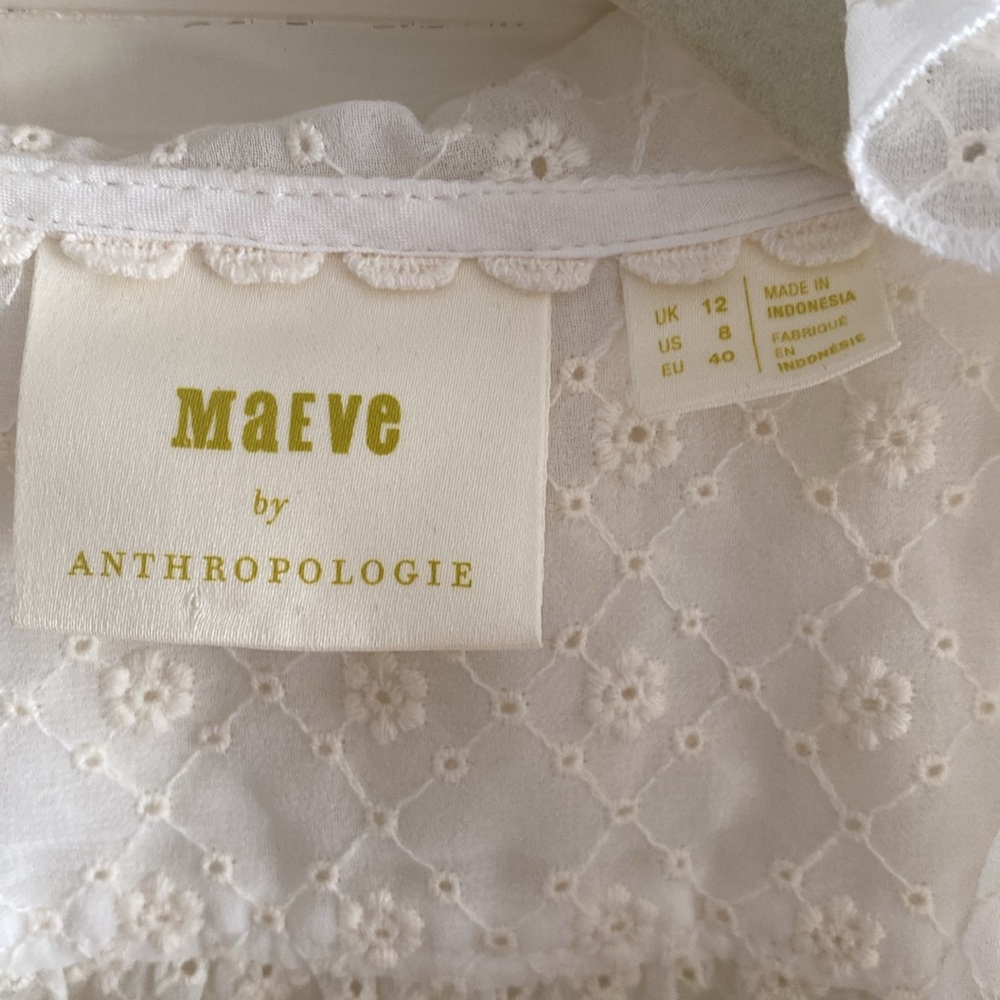 Anthropologie Maeve, Laila Ruffle Blouse, 8 - Picture 4 of 6
